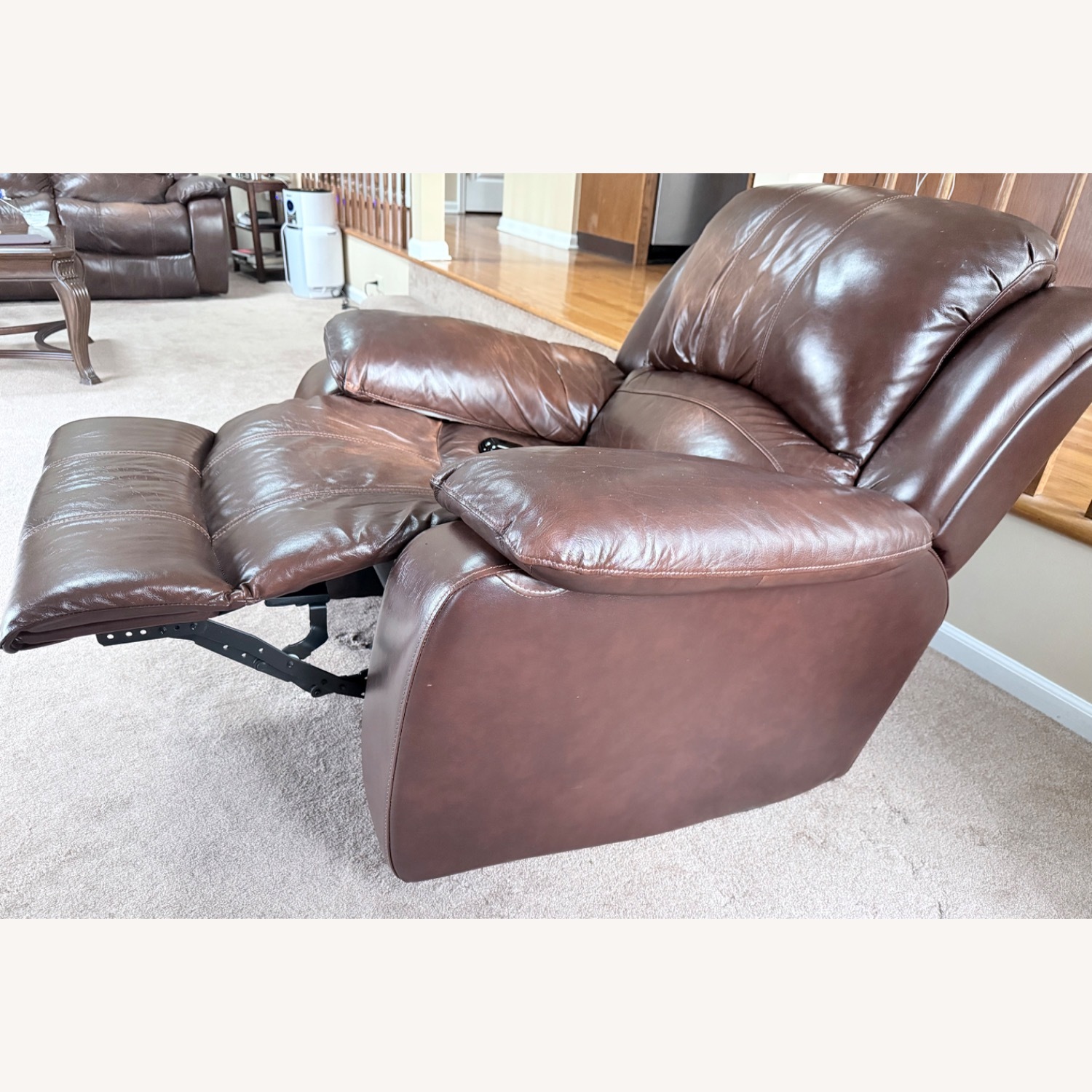 Raymour & Flanigan Bryant II Dark Brown Leather Recliner - image-2