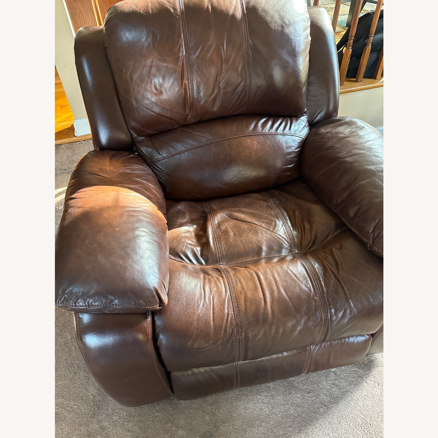 Raymour & Flanigan Bryant II Dark Brown Leather Recliner - image-4