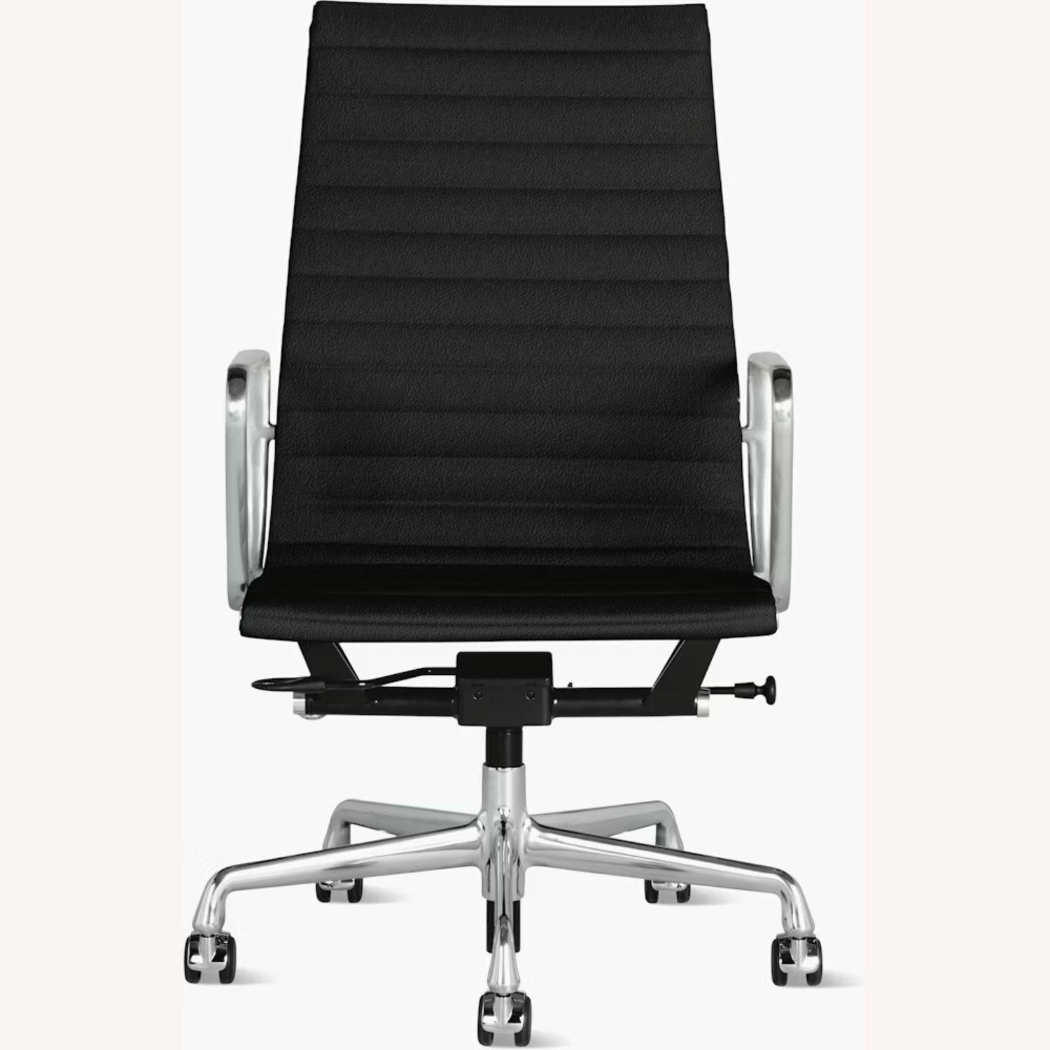 Herman Miller Black Eames Aluminum Leather Office Chair - image-8