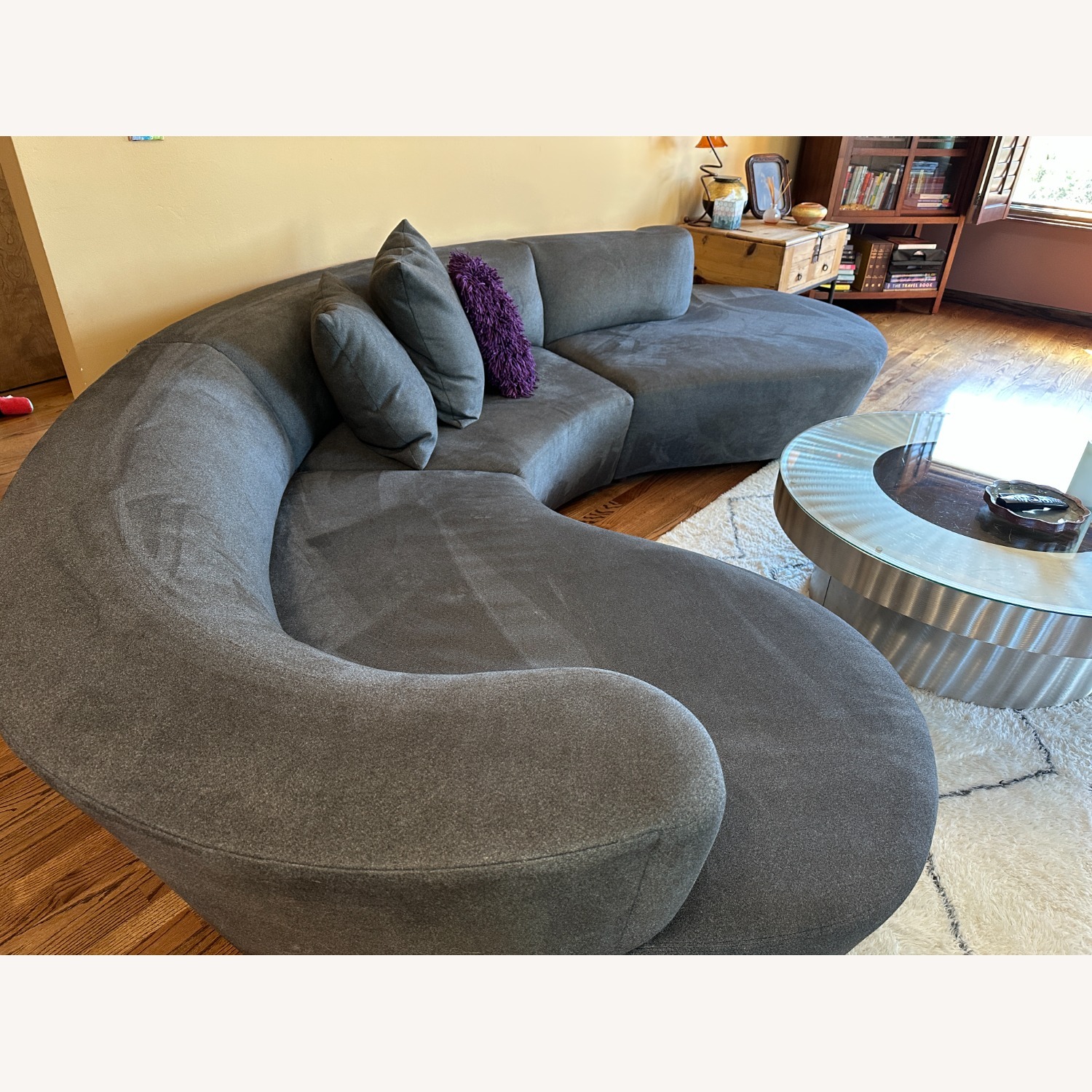 Lazar Arabella Light Gray Microsuede 2 Piece Sectional - image-4