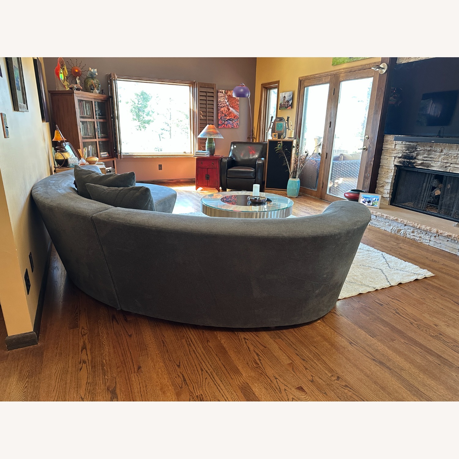 Lazar Arabella Light Gray Microsuede 2 Piece Sectional - image-3