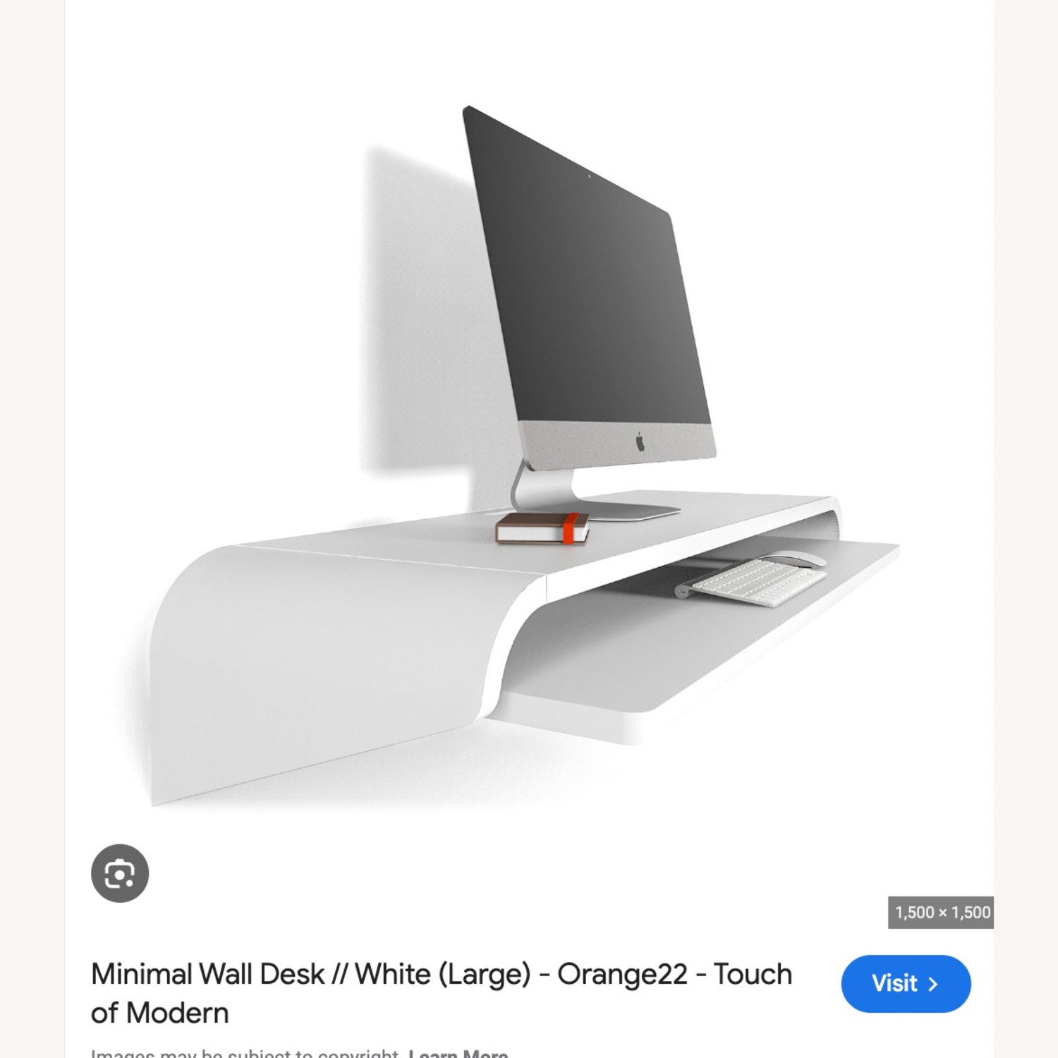 White Wood Desk Minimal Float Wall Desk - image-2
