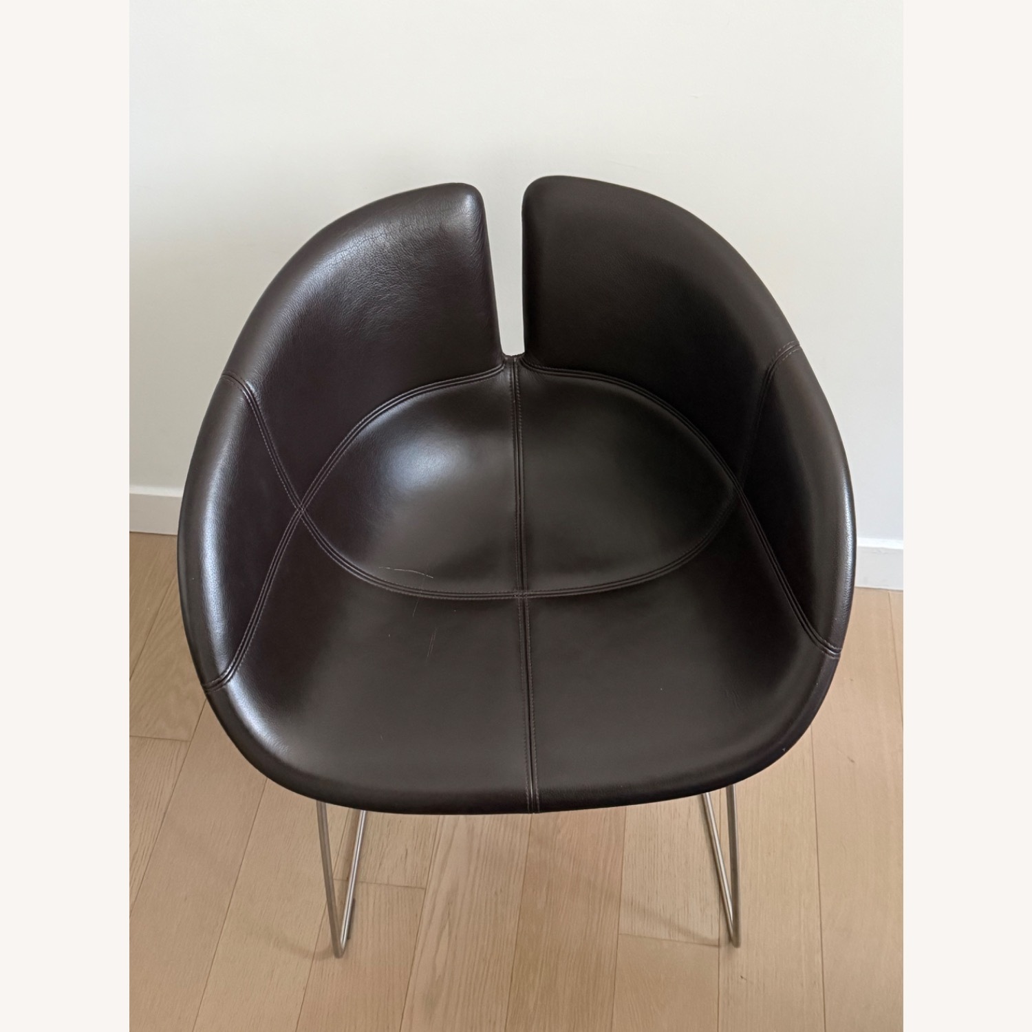Moroso Fjord Dark Brown Leather Armchair - image-2