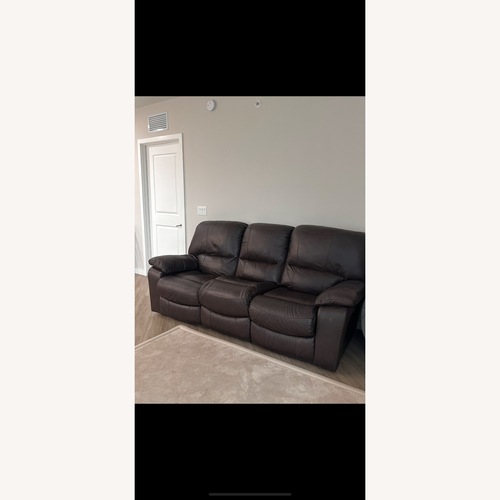 Used Leesworth Power Reclining Leather Sofa for sale on AptDeco