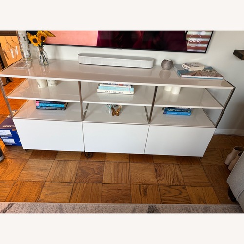 Used West Elm White Lacquer Media Storage for sale on AptDeco