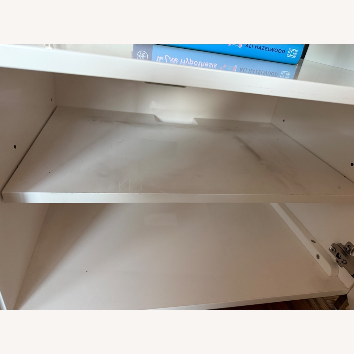 West Elm White Lacquer Media Storage - image-7