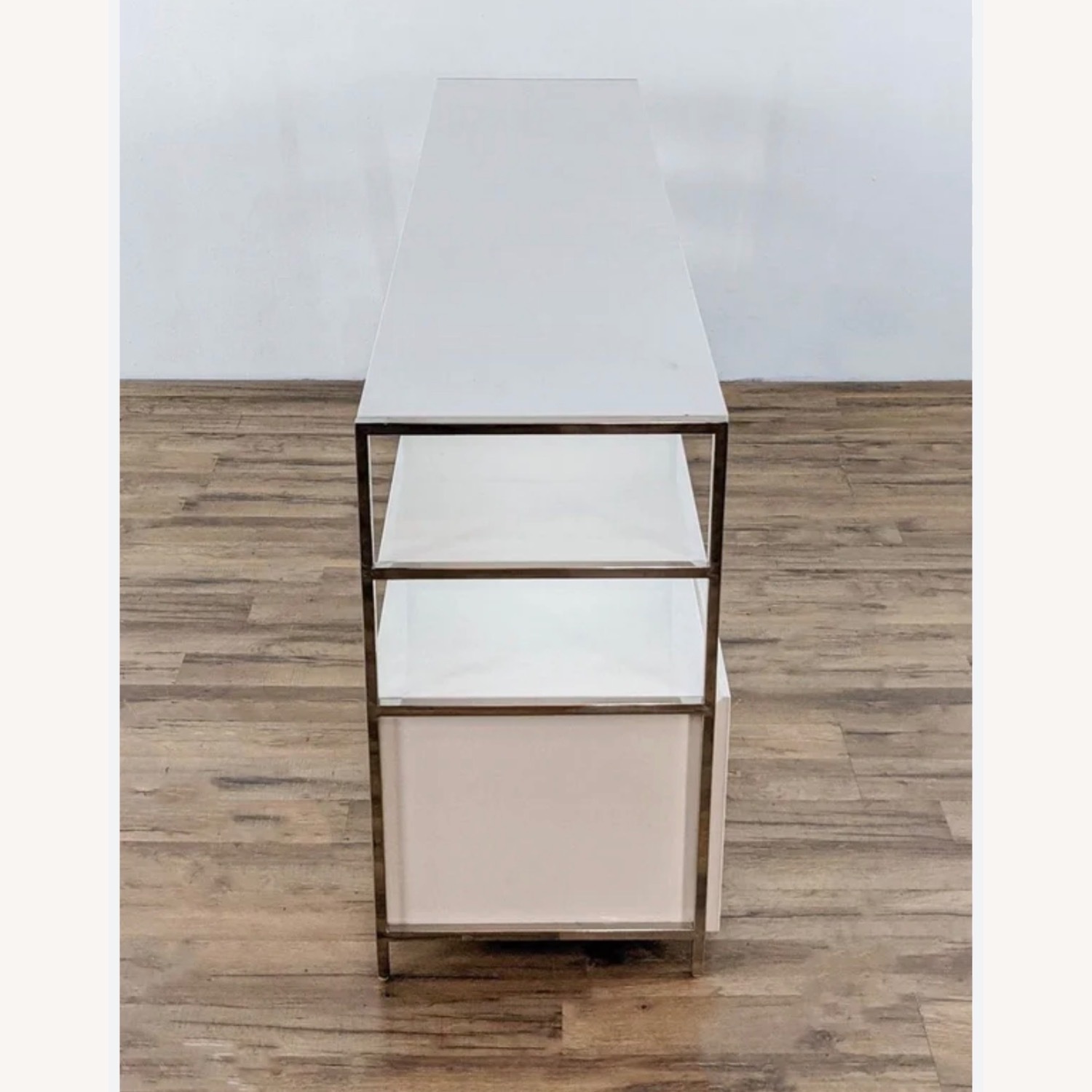 West Elm White Lacquer Media Storage - image-4