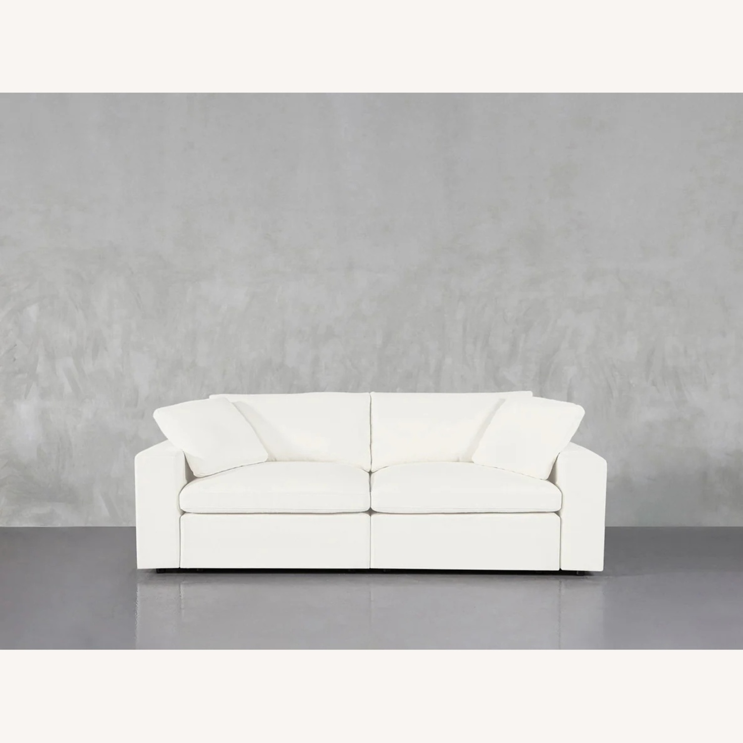 White Velvet 3+ Piece Sectional - image-5