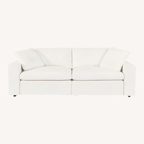 Used White Velvet 3+ Piece Sectional for sale on AptDeco