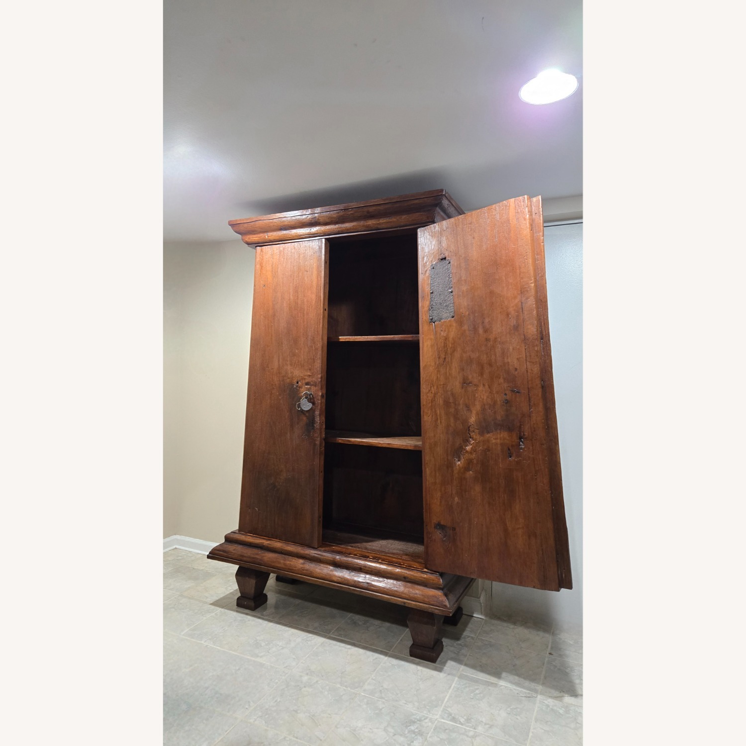 Dark Brown Wood Armoire - image-6