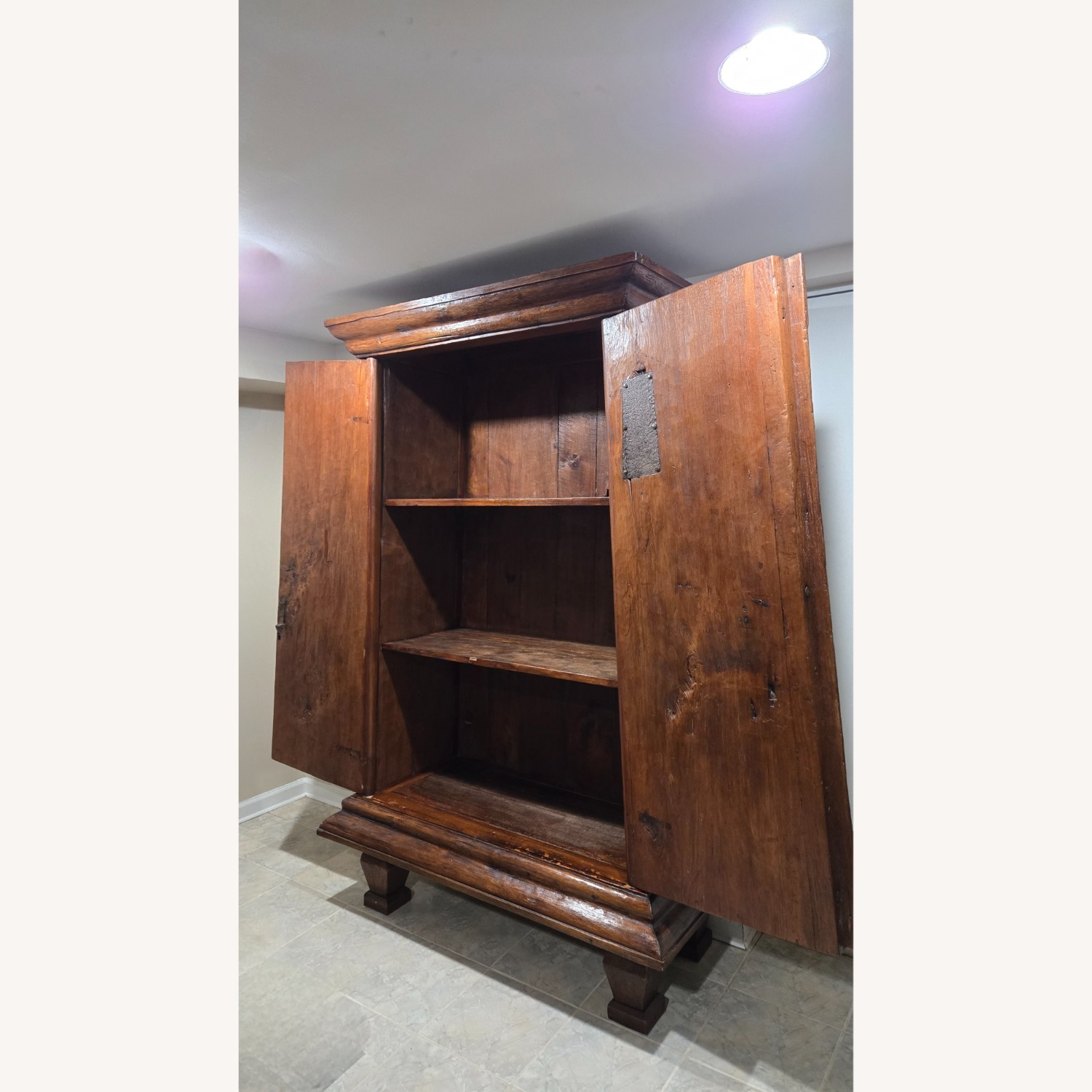 Dark Brown Wood Armoire - image-3