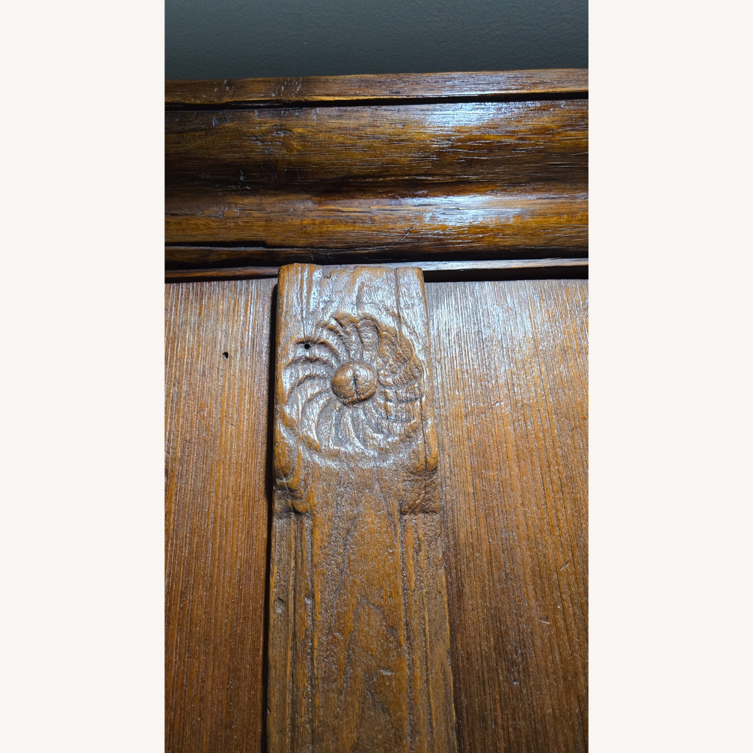 Dark Brown Wood Armoire - image-5