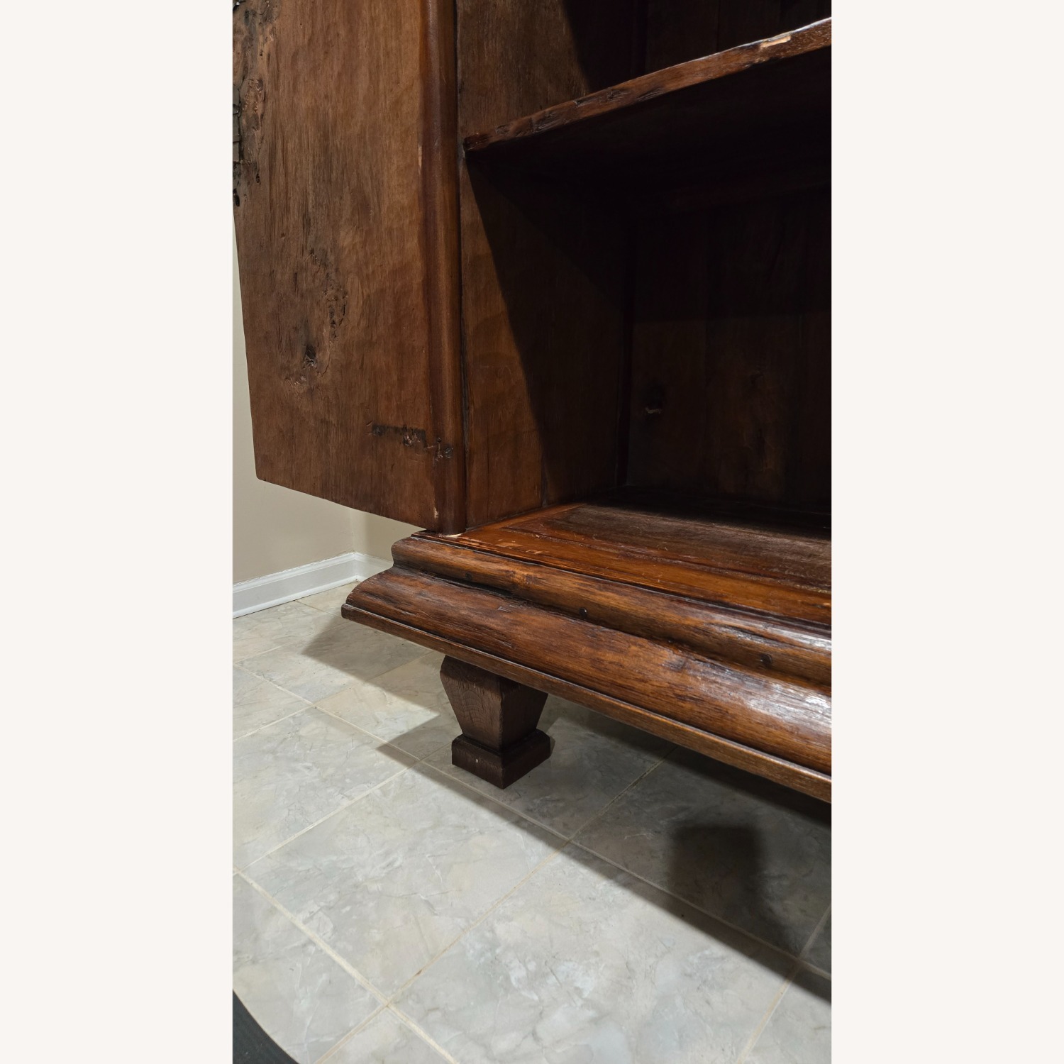 Dark Brown Wood Armoire - image-4