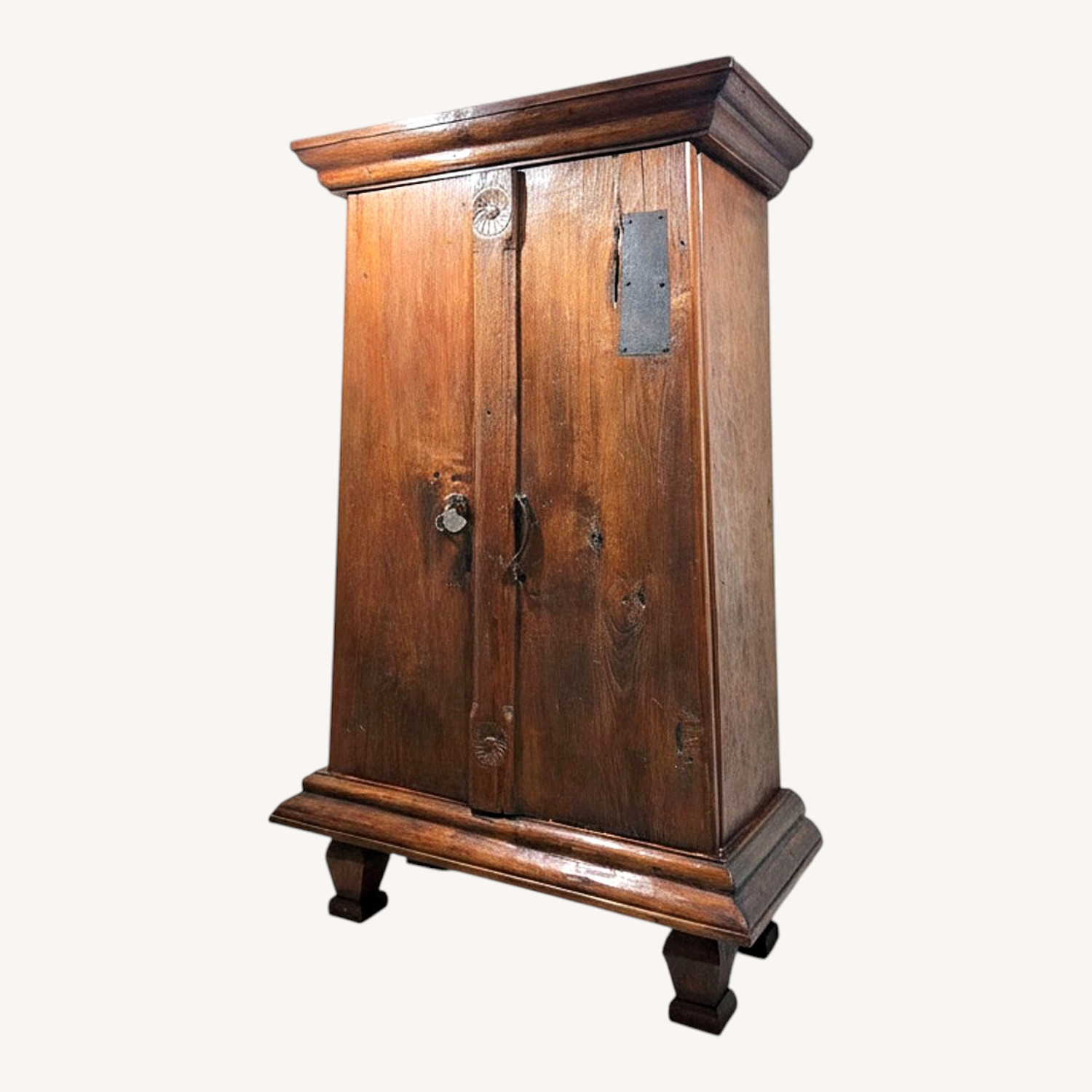 Dark Brown Wood Armoire - image-0