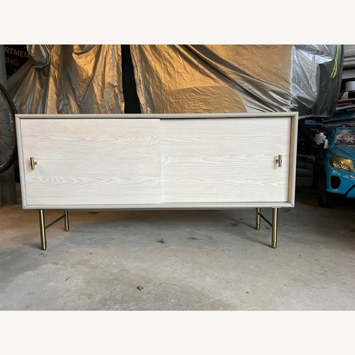 Used West Elm Modernist Wood & Lacquer Media Console for sale on AptDeco