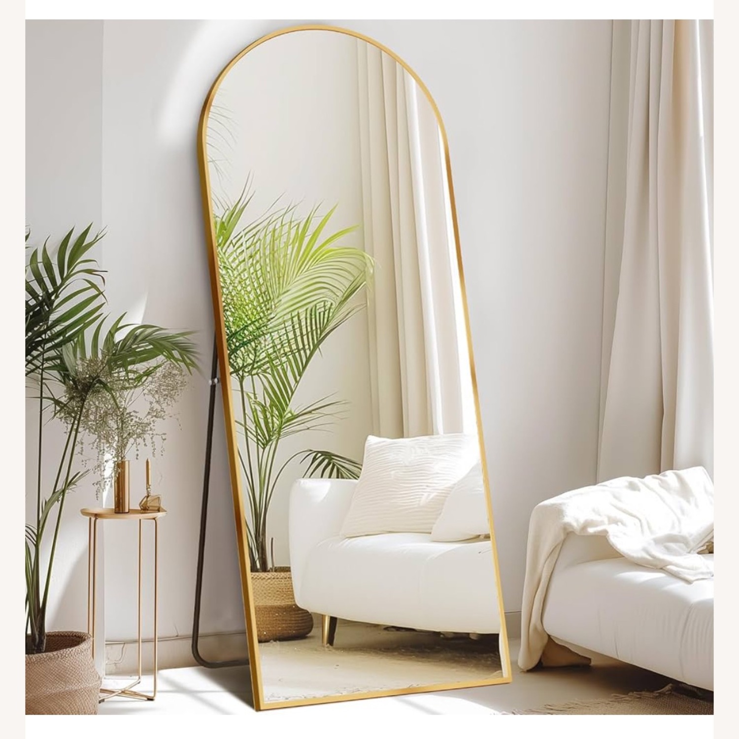 Sweetcrispy Gold Arched Full-Lenght Mirror - image-6