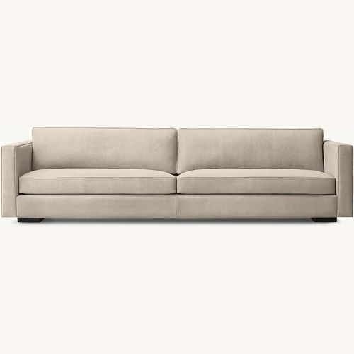 Used Restoration Hardware Italia White Leather 3+ Seater Sofa for sale on AptDeco