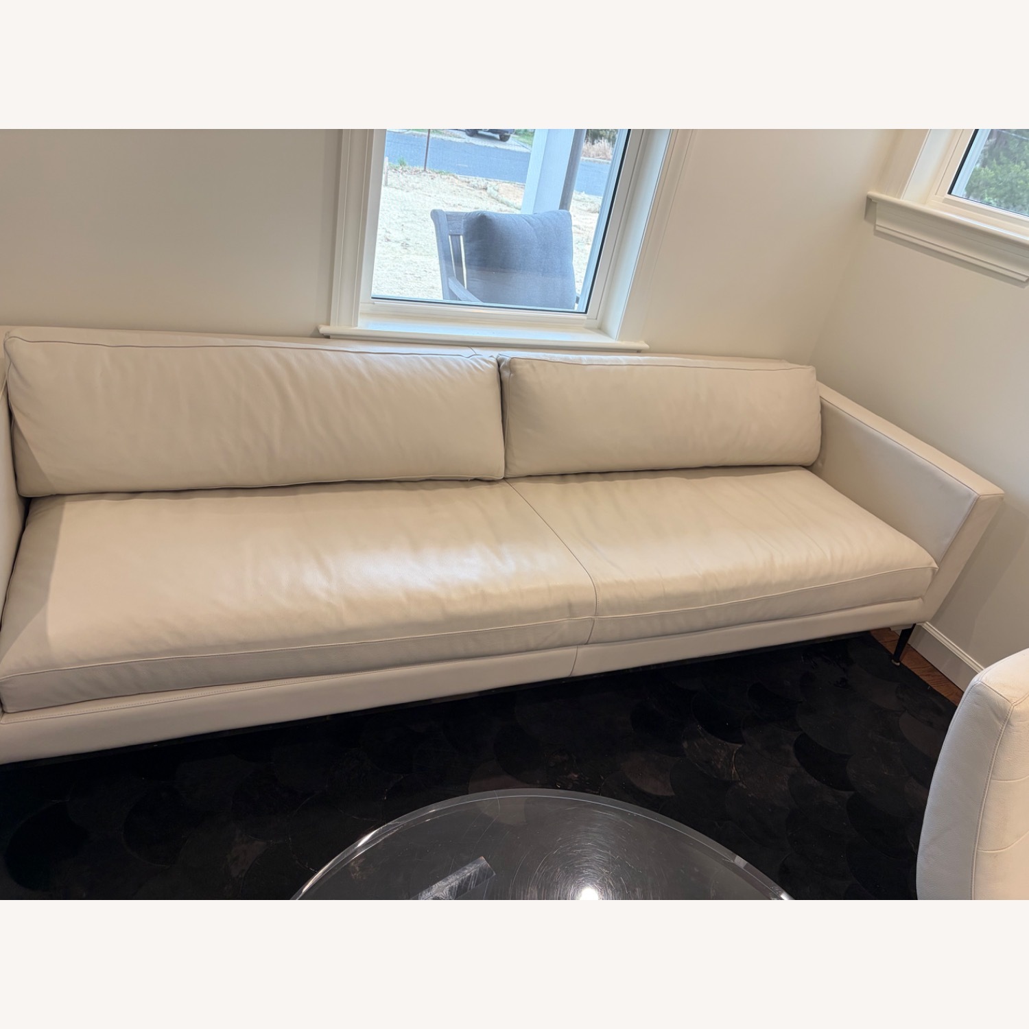 Restoration Hardware Italia White Leather 3+ Seater Sofa - image-2