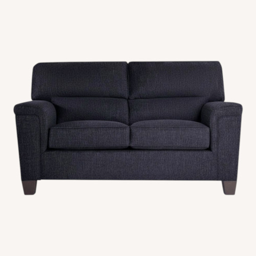 Used Onyx Black Fabric Loveseat for sale on AptDeco