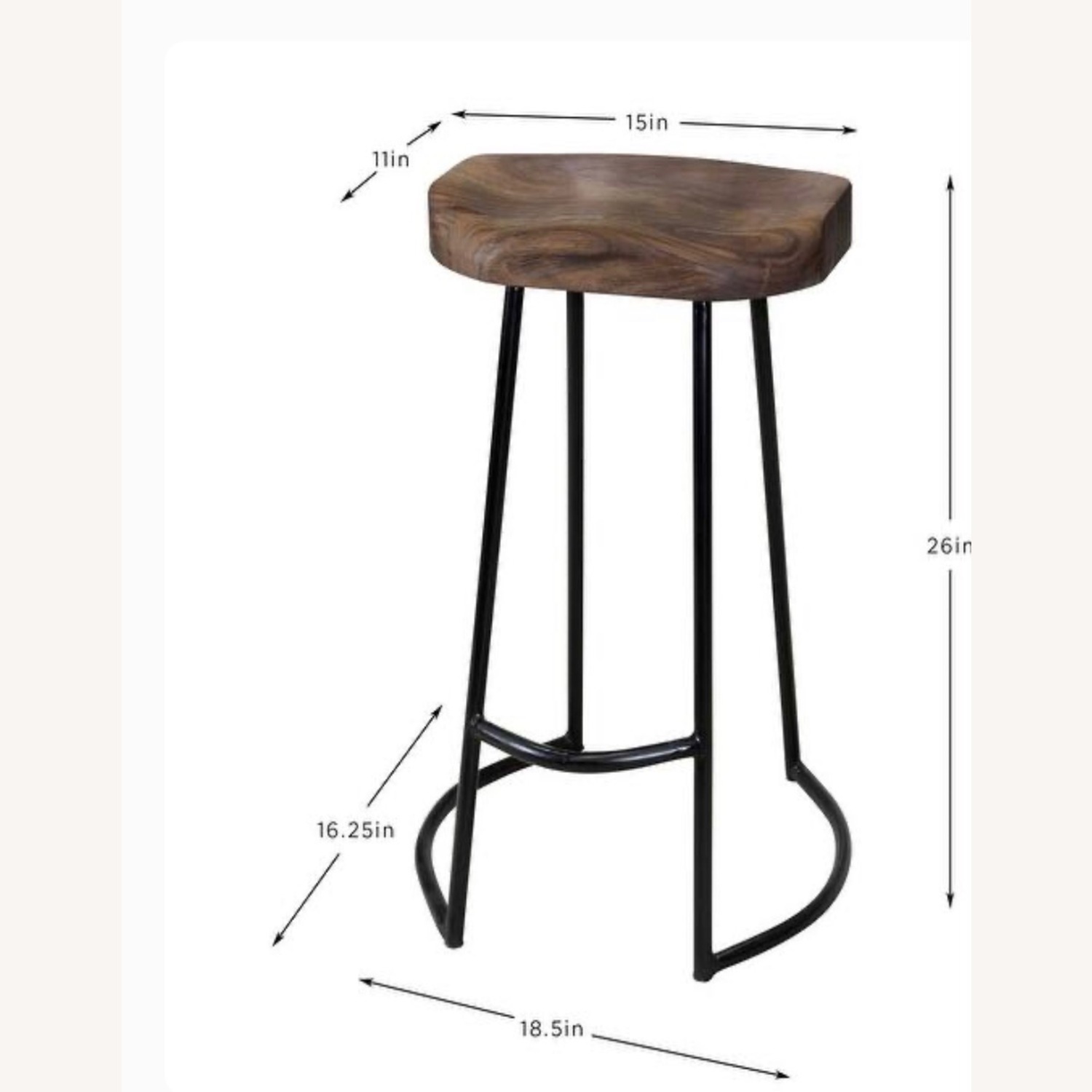 Wayfair Carbon Loft Wood Barstools - image-3