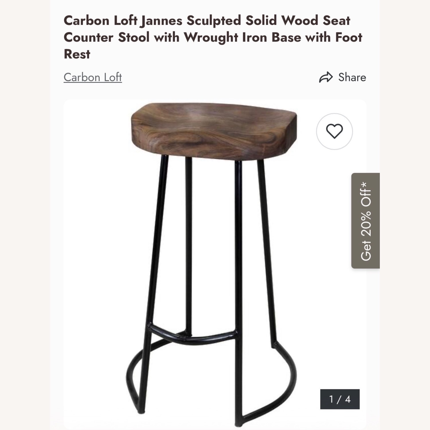 Wayfair Carbon Loft Wood Barstools - image-4