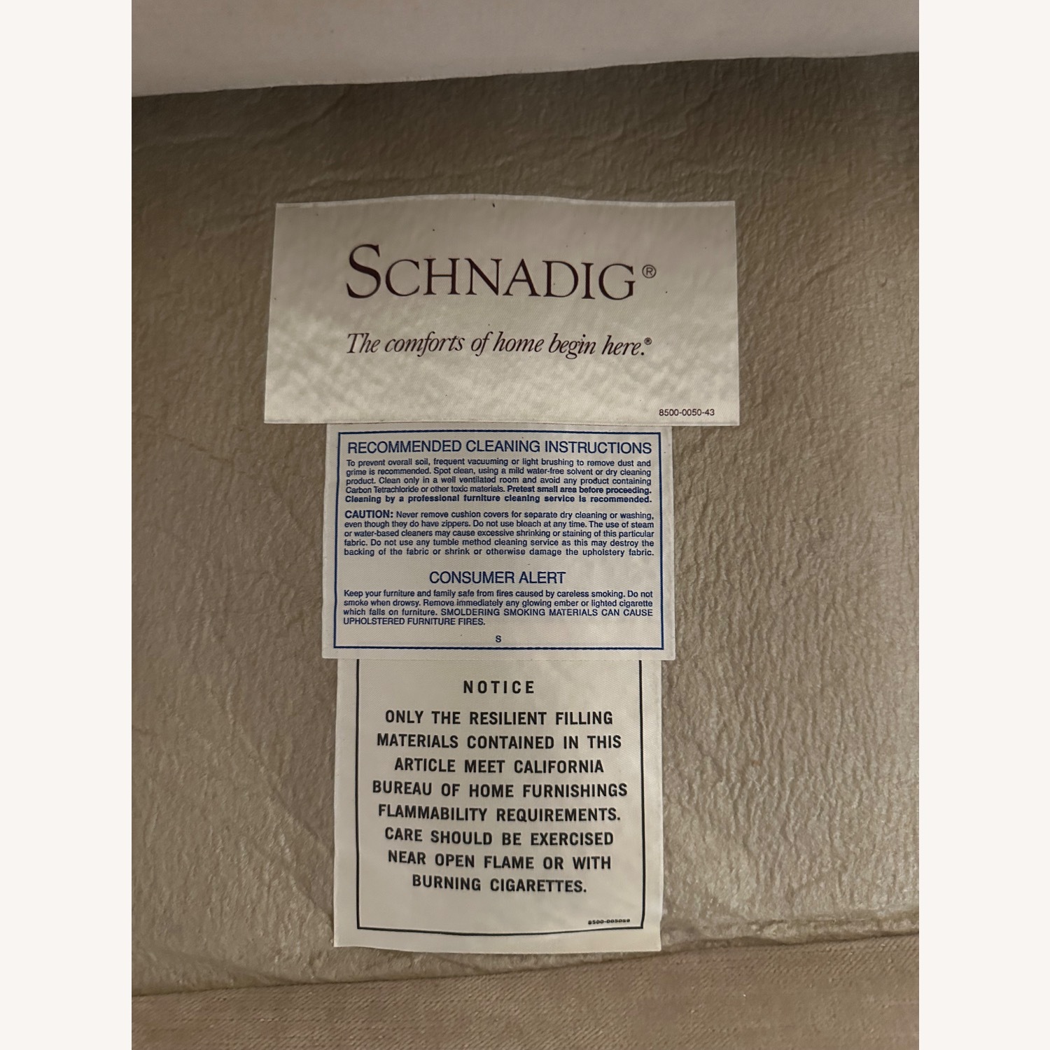 Schnadig Natural Fabric 3+ Seater Sofa - image-4