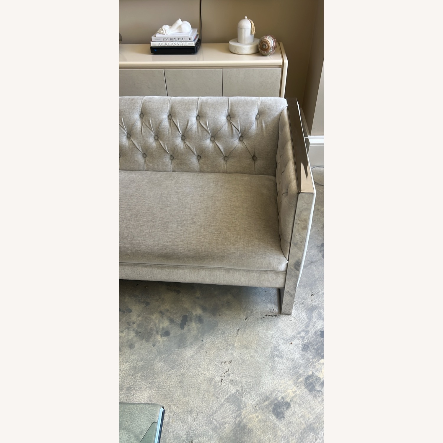 AllModern Light Gray Fabric 3+ Seater Sofa - image-2