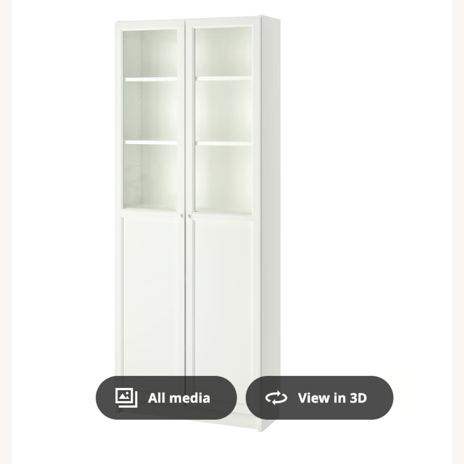 IKEA BILLY / OXBERG White Bookcase - image-4