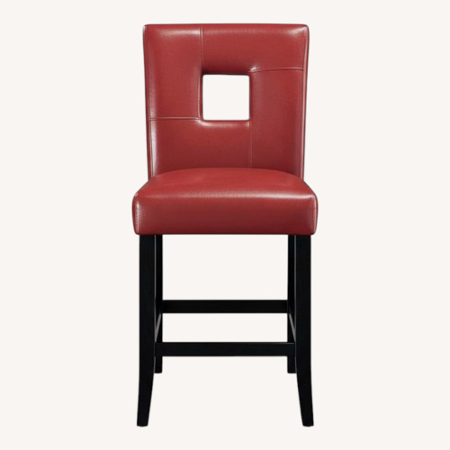Used Coaster Fine Furniture Red Leather Stool for sale on AptDeco