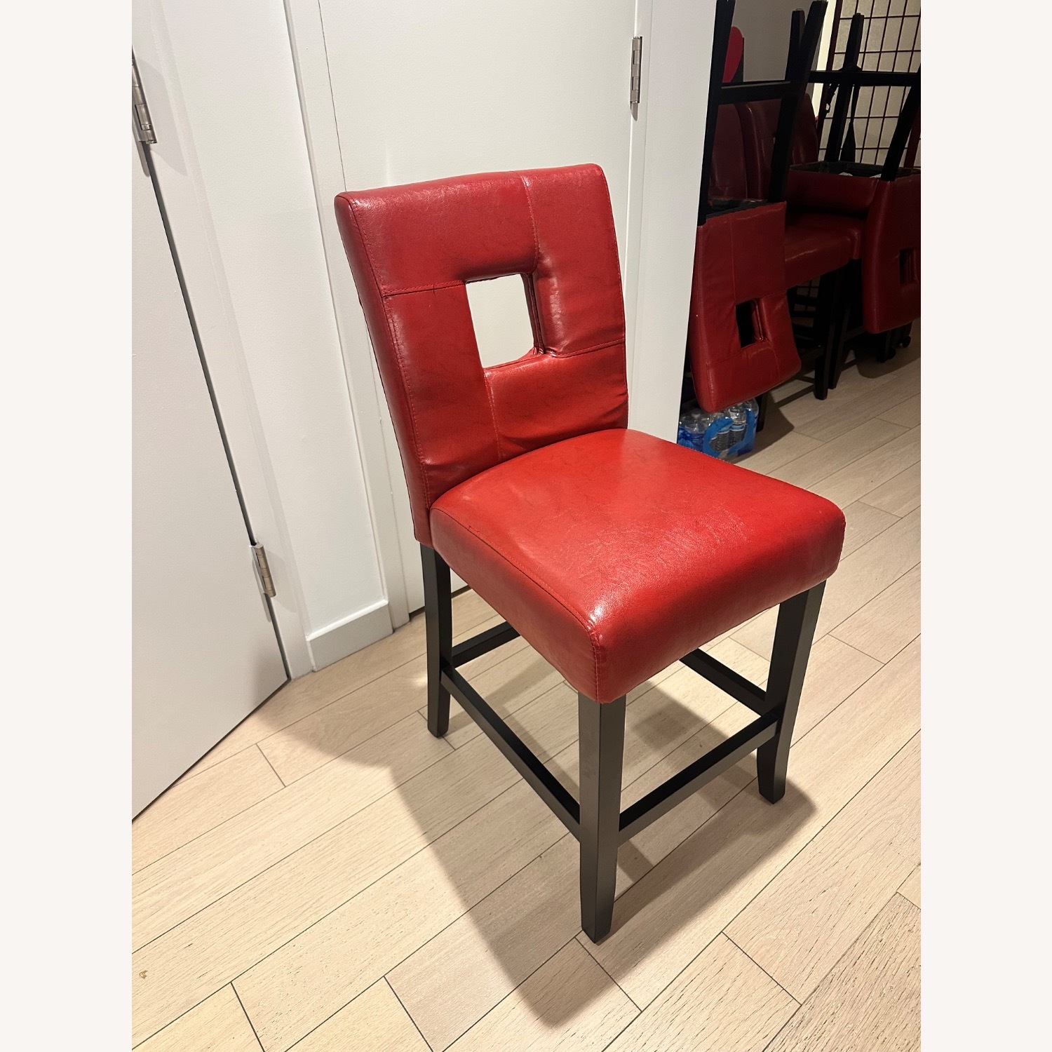 Coaster Fine Furniture Red Leather Stool - image-1