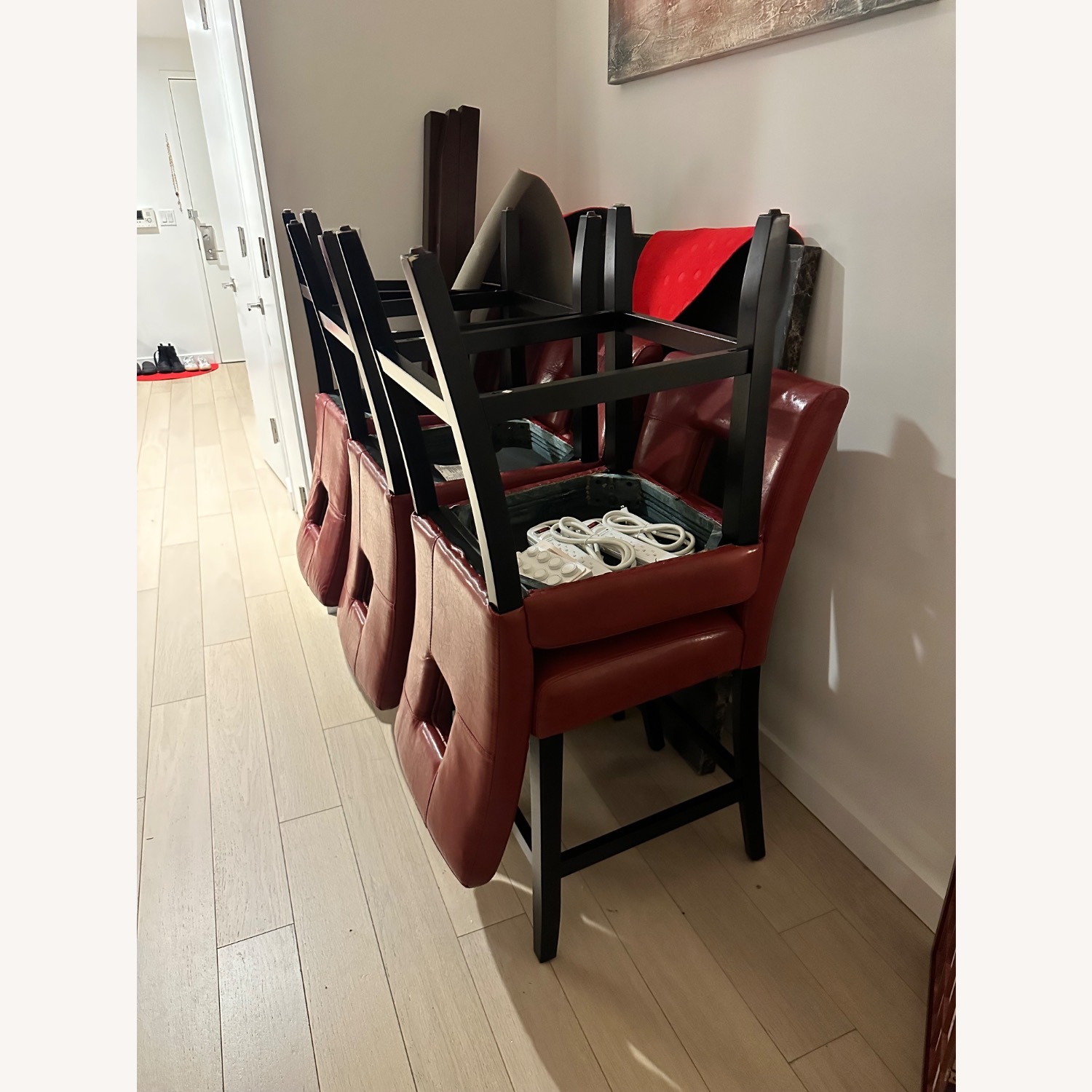 Coaster Fine Furniture Red Leather Stool - image-4