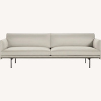 Muuto Outline Light Gray Fabric 3+ Seater Sofa