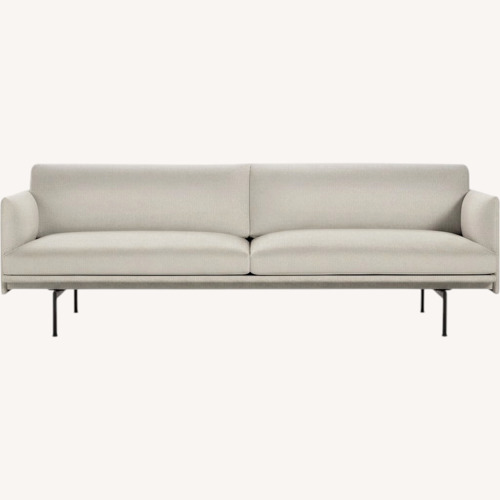 Used Muuto Outline Light Gray Fabric 3+ Seater Sofa for sale on AptDeco