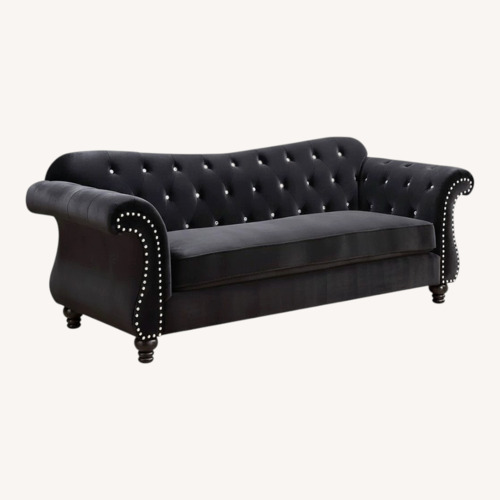 Used Black Fabric 2 Seater Sofa for sale on AptDeco