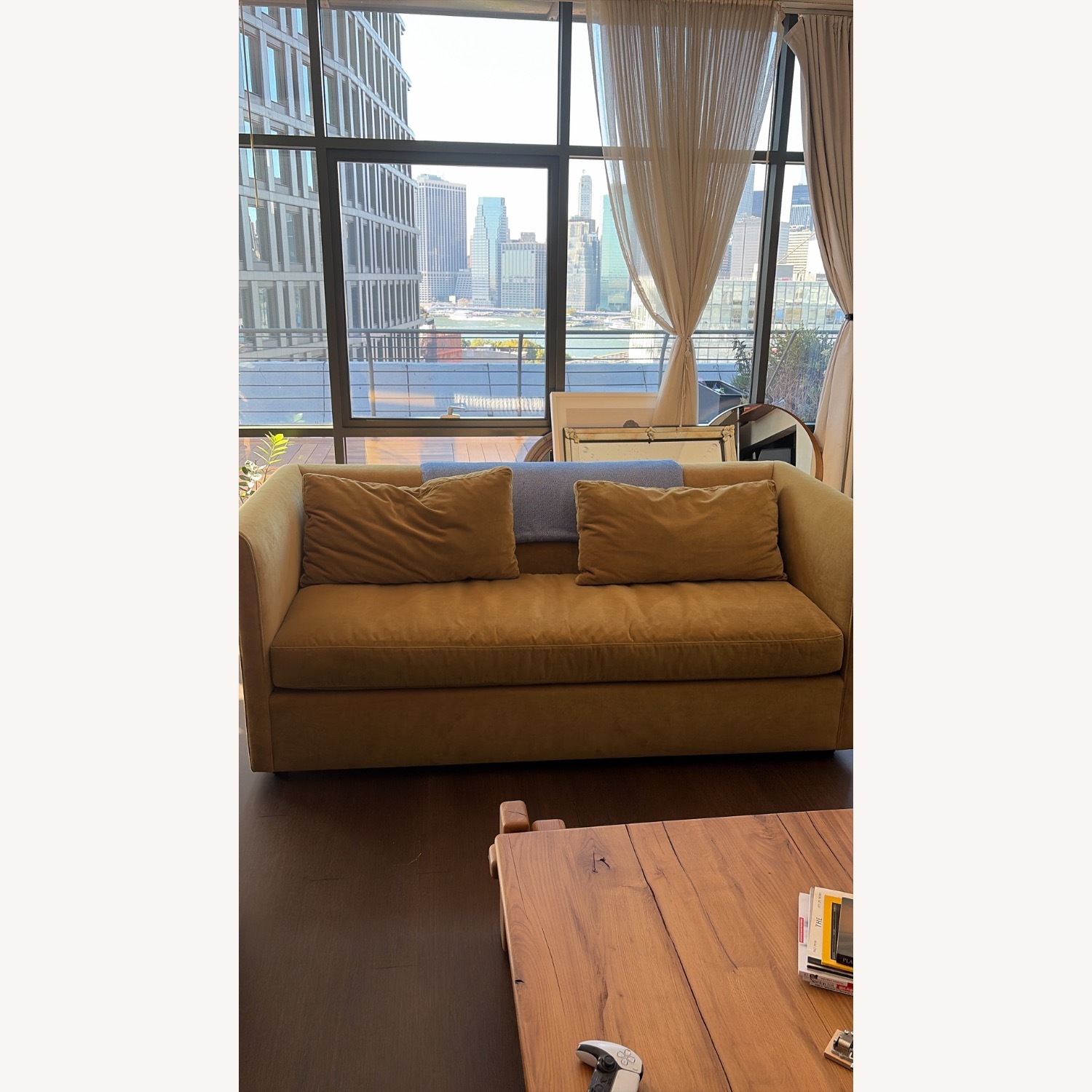 ABC Carpet and Home Green Velvet Sleeper Sofa - image-2