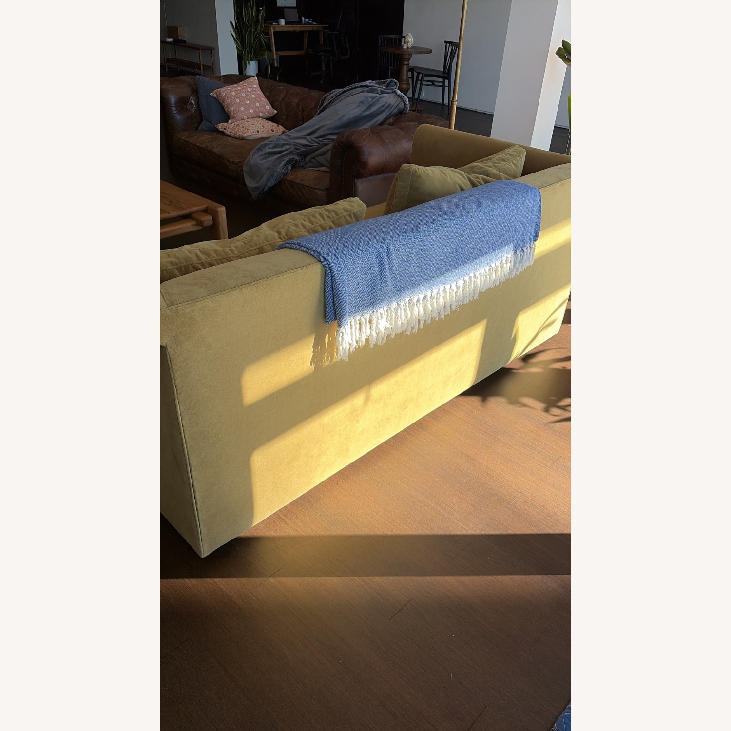 ABC Carpet and Home Green Velvet Sleeper Sofa - image-4