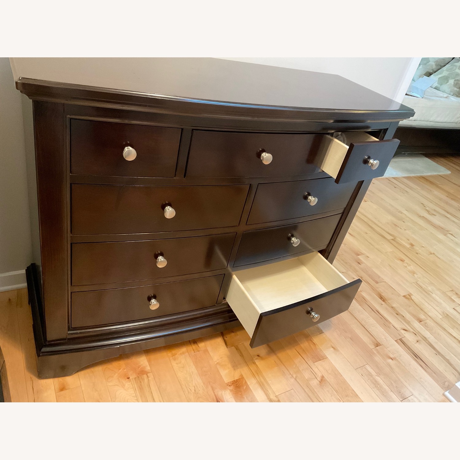 Dark Brown Wood Dresser - image-2