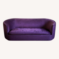 Anthropologie Vera Purple Velvet Sofa