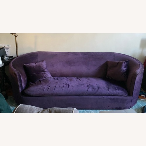 Used Anthropologie Vera Purple Velvet Sofa for sale on AptDeco