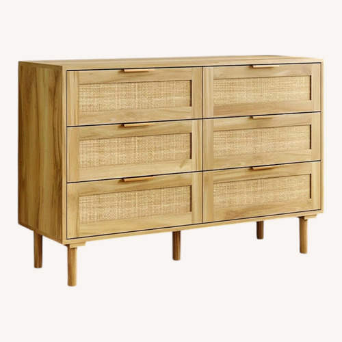 Used 6-Drawer Boho Dresser with Gold Handles for sale on AptDeco