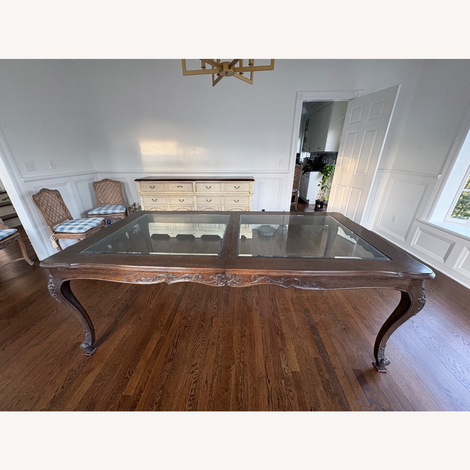 Country French Dining Table with Leaves - image-1