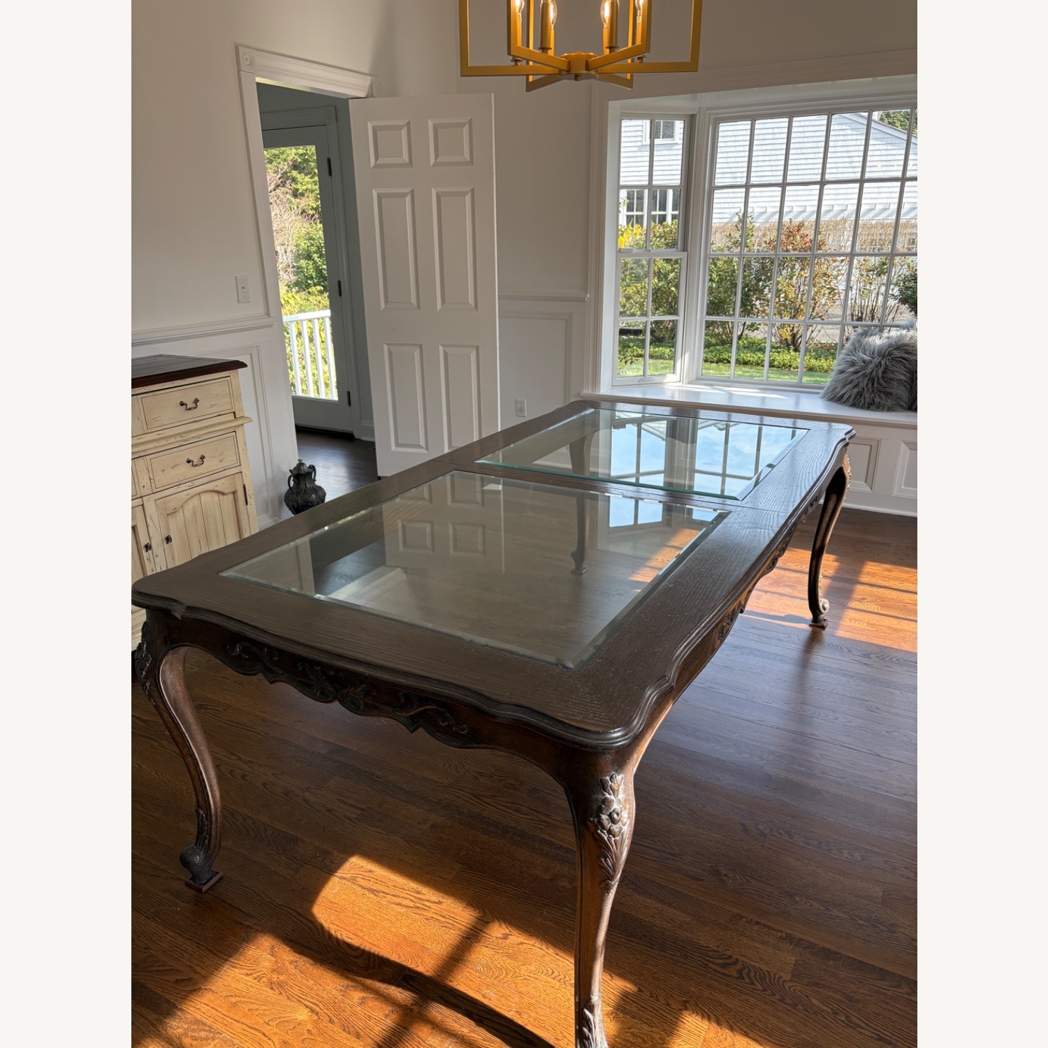 Country French Dining Table with Leaves - image-4