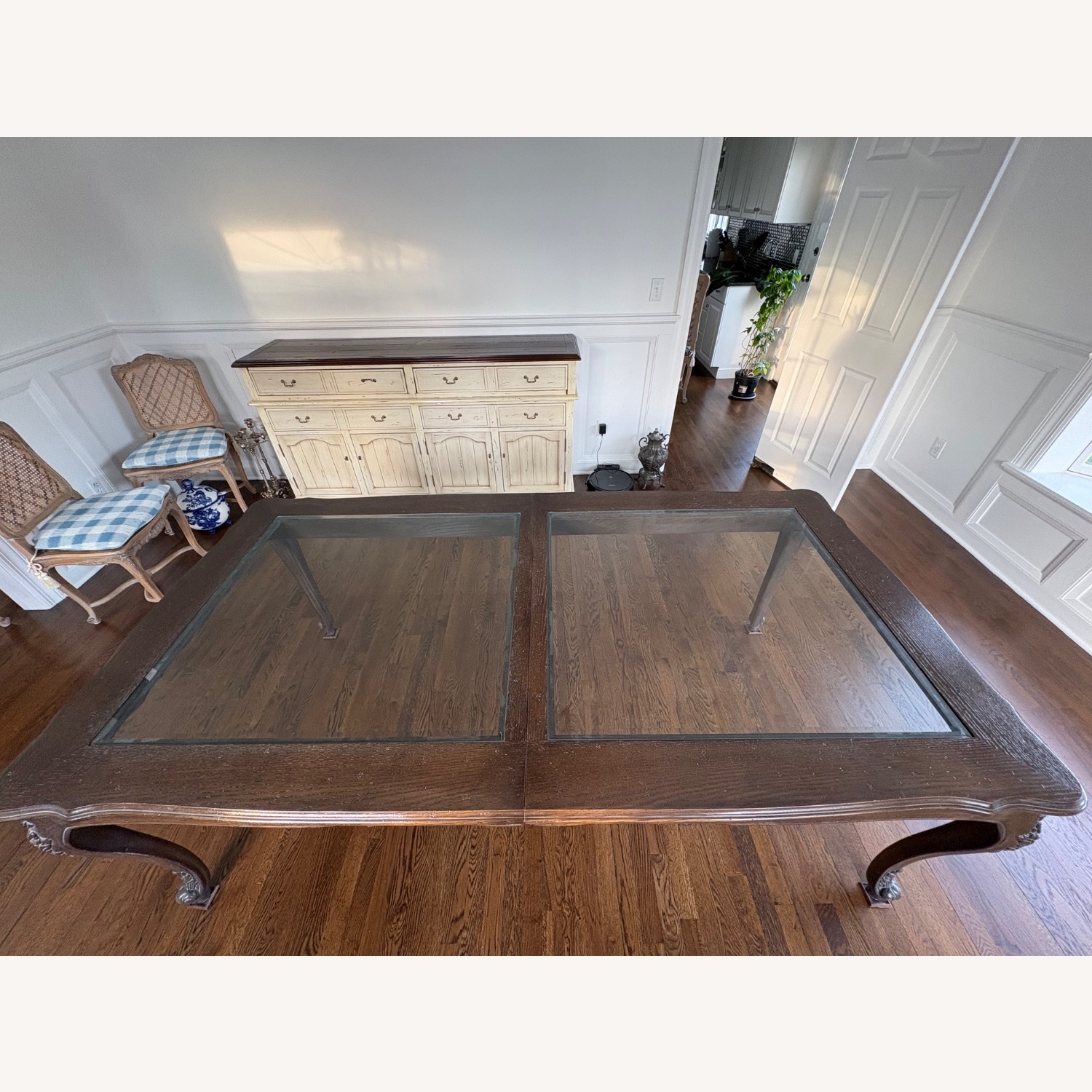 Country French Dining Table with Leaves - image-2