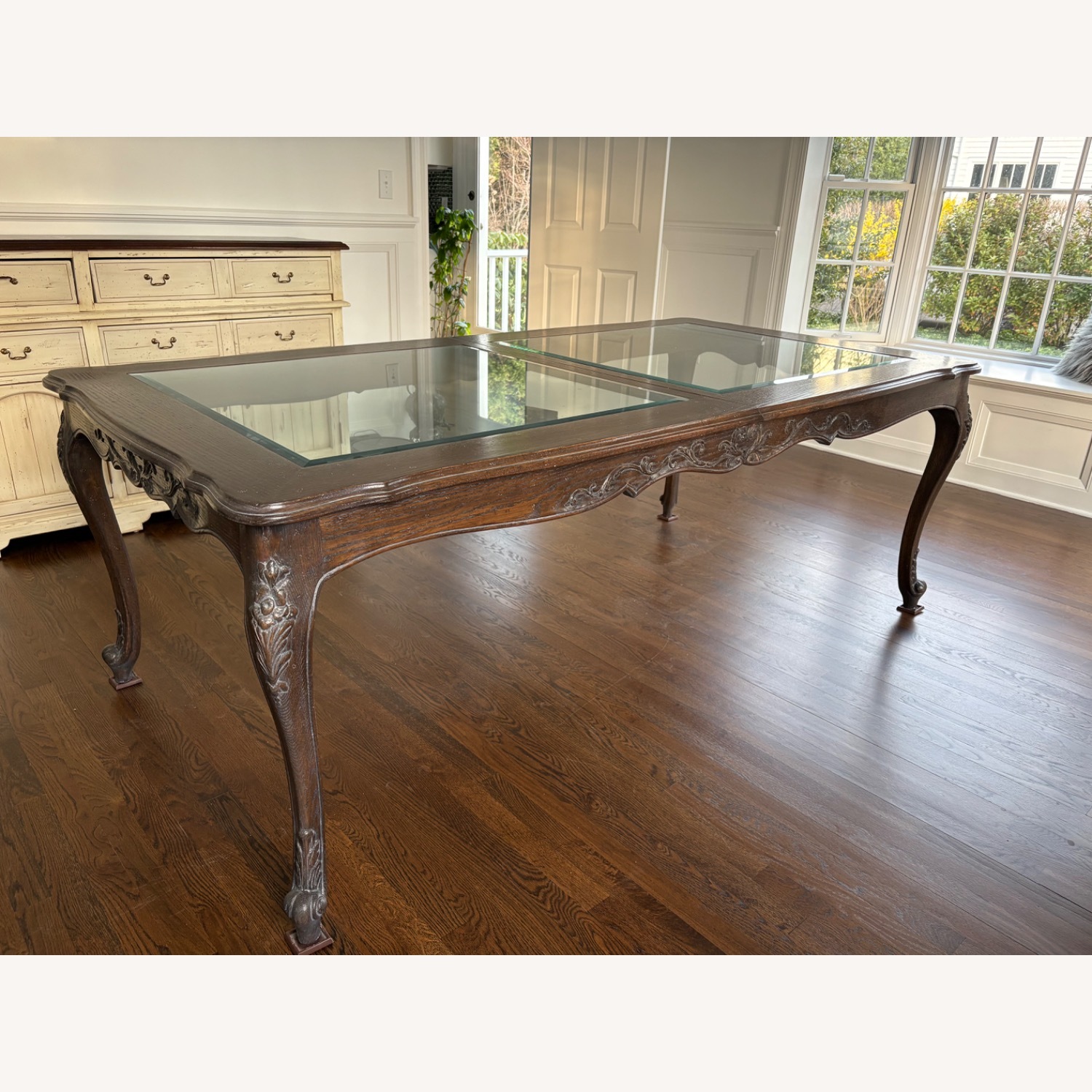 Country French Dining Table with Leaves - image-3