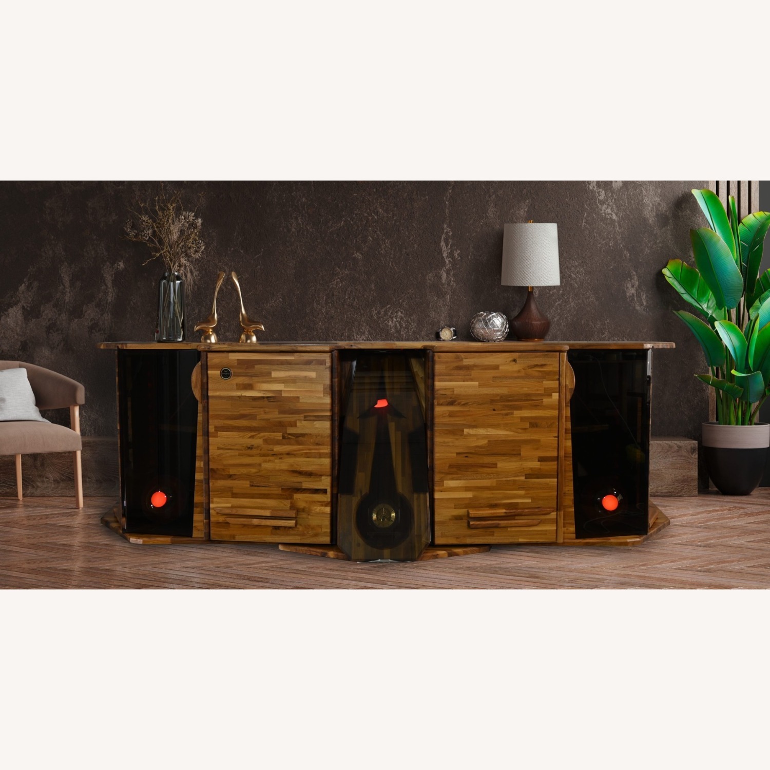 Art Furniture Dark Brown Wood Sideboard - image-6