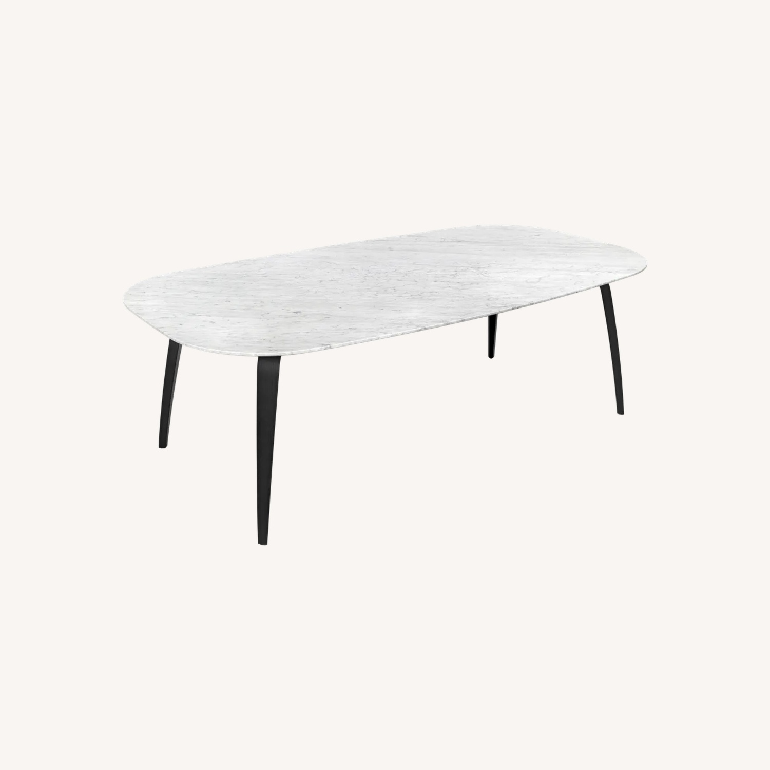 Gubi Elliptical White Marble Dining Table - image-5
