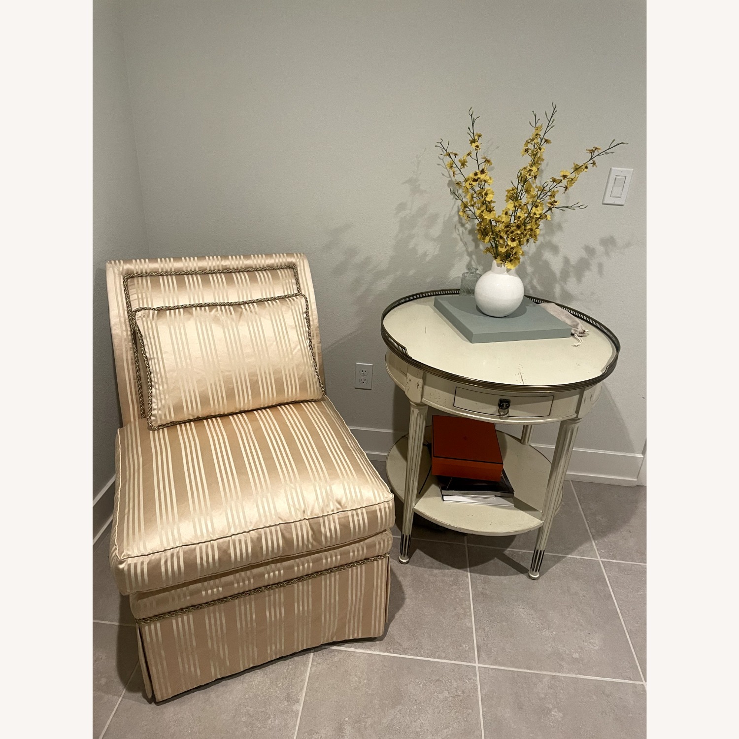 Ej Victor Gold Fabric Accent Chair - image-2