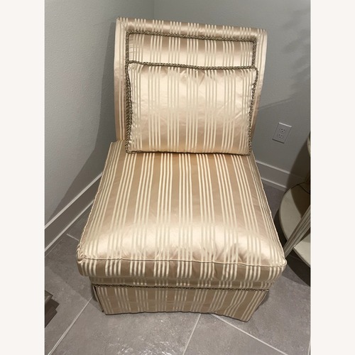 Used Ej Victor Gold Fabric Accent Chair for sale on AptDeco