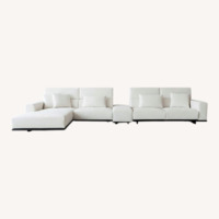 Lazzoni York Sofa White Fabric 3+ Piece Sectional