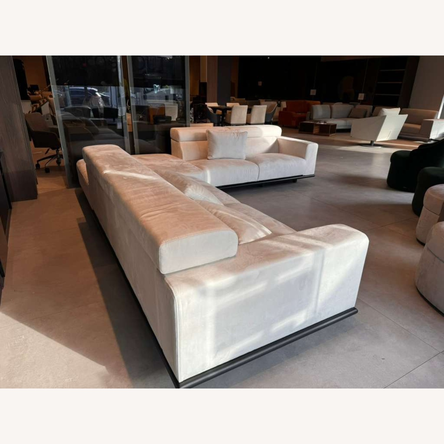 Lazzoni York Sofa White Fabric 3+ Piece Sectional - image-4